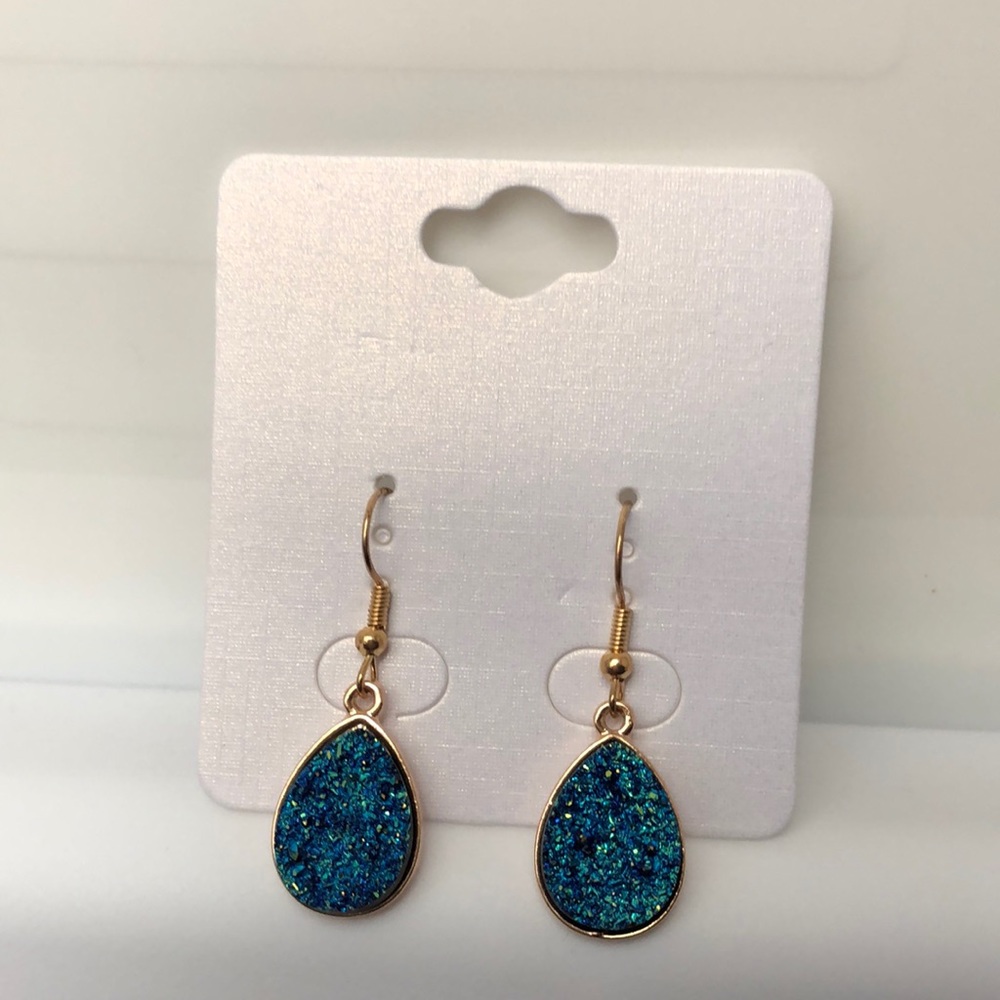 Blue and green earrings